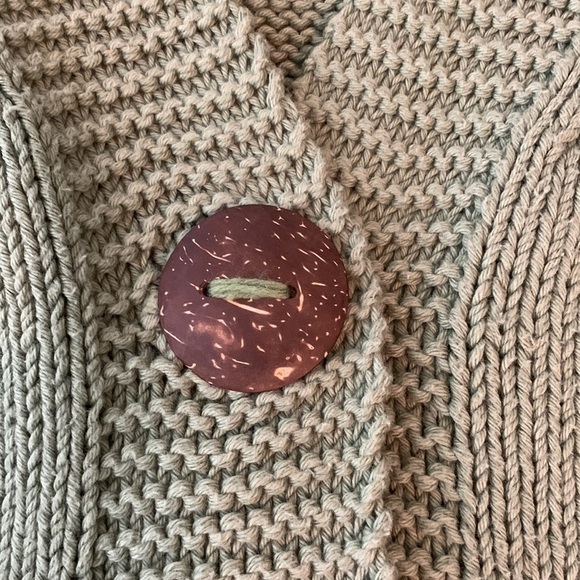 Pure Hand-Knit Cotton Cardigan, M/L - Picture 4 of 8